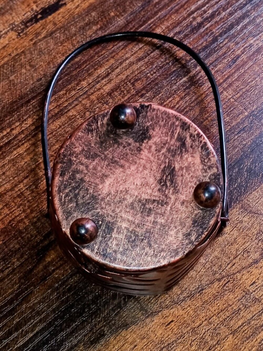 🍁Copper Glass Leaf Votive/Tealight Candle Holder Lantern Decor Hanging Rustic🍁 - Picture 10 of 14
